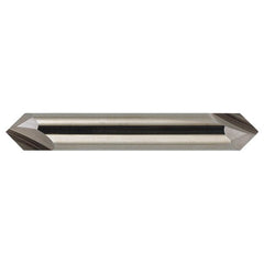 ‎1/4″ × 1/4″ × 2-1/2″ STR / RHC Solid Carbide 2-Flute Double End Chamfer Tool - Bright - Exact Industrial Supply