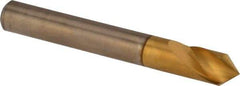 M.A. Ford - 1/4" Head Diam, 1/4" Shank Diam, 1 Flute 82° High Speed Steel Countersink - TiN Finish, 2" OAL - USA Tool & Supply