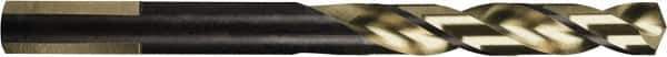 Hertel - Letter P 137° High Speed Steel Jobber Drill - Oxide/Gold Finish, Right Hand Cut, Spiral Flute, 4-5/8" OAL, Split Point - USA Tool & Supply