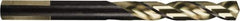 Hertel - 29/64" 137° High Speed Steel Jobber Drill - Oxide/Gold Finish, Right Hand Cut, Spiral Flute, 5-5/8" OAL, Split Point - USA Tool & Supply