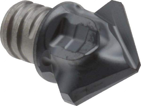 Iscar - MM HDF Grade IC908 Carbide Chamfer Milling Tip Insert - TiAlN Finish, 2 Flutes, 15.7mm Cutting Diam, 14mm Extension - USA Tool & Supply