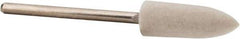 Value Collection - 1/4" Diam, 3/32" Shank Diam, Cone Shaped Mounted Bob - Hard Density, 3/4" Head Length, 2" Shank Length, Wool Felt - USA Tool & Supply