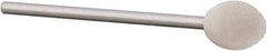 Value Collection - 5/16" Diam, 3/32" Shank Diam, Ball Shaped Mounted Bob - Hard Density, 3/8" Head Length, 2" Shank Length, Wool Felt - USA Tool & Supply