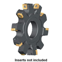 Kennametal - Arbor Hole Connection, 0.6232" Cutting Width, 2.054" Depth of Cut, 160mm Cutter Diam, 1.5748" Hole Diam, 12 Tooth Indexable Slotting Cutter - KSSS Toolholder, SP.T 10T3.. Insert, Neutral Cutting Direction - USA Tool & Supply