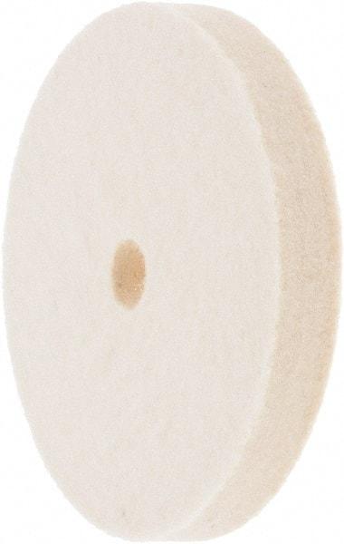 Value Collection - 4" Diam x 1/2" Thick Unmounted Buffing Wheel - 1 Ply, Polishing Wheel, 1/2" Arbor Hole, Medium Density - USA Tool & Supply