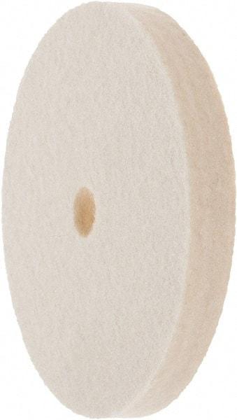 Value Collection - 4" Diam x 1/2" Thick Unmounted Buffing Wheel - 1 Ply, Polishing Wheel, 1/2" Arbor Hole, Soft Density - USA Tool & Supply