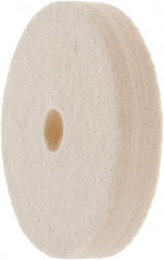 Value Collection - 3" Diam x 1/2" Thick Unmounted Buffing Wheel - 1 Ply, Polishing Wheel, 1/2" Arbor Hole, Hard Density - USA Tool & Supply