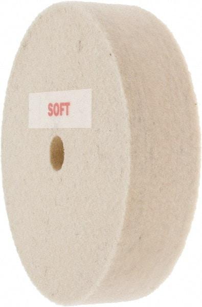 Value Collection - 4" Diam x 1" Thick Unmounted Buffing Wheel - 1 Ply, Polishing Wheel, 1/2" Arbor Hole, Medium Density - USA Tool & Supply