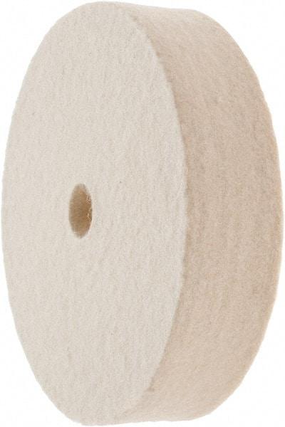 Value Collection - 4" Diam x 1" Thick Unmounted Buffing Wheel - 1 Ply, Polishing Wheel, 1/2" Arbor Hole, Soft Density - USA Tool & Supply