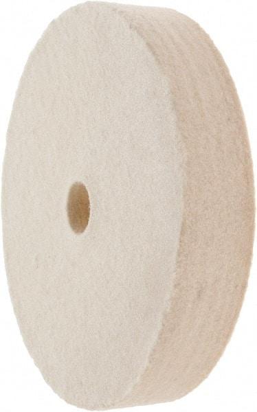 Value Collection - 4" Diam x 3/4" Thick Unmounted Buffing Wheel - 1 Ply, Polishing Wheel, 1/2" Arbor Hole, Hard Density - USA Tool & Supply