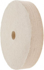 Value Collection - 4" Diam x 3/4" Thick Unmounted Buffing Wheel - 1 Ply, Polishing Wheel, 1/2" Arbor Hole, Hard Density - USA Tool & Supply