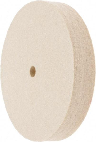 Value Collection - 6" Diam x 1" Thick Unmounted Buffing Wheel - 1 Ply, Polishing Wheel, 1/2" Arbor Hole, Soft Density - USA Tool & Supply