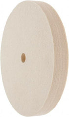 Value Collection - 6" Diam x 3/4" Thick Unmounted Buffing Wheel - 1 Ply, Polishing Wheel, 1/2" Arbor Hole, Hard Density - USA Tool & Supply