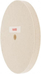 Value Collection - 6" Diam x 1/2" Thick Unmounted Buffing Wheel - 1 Ply, Polishing Wheel, 1/2" Arbor Hole, Hard Density - USA Tool & Supply