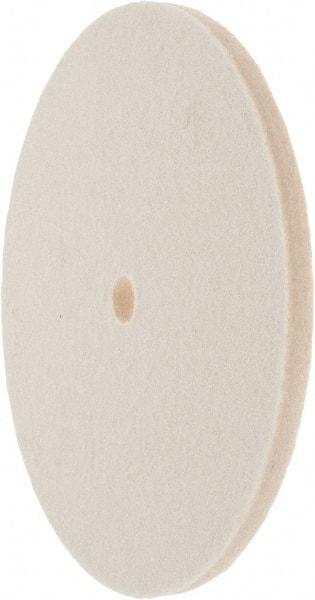 Value Collection - 6" Diam x 1/4" Thick Unmounted Buffing Wheel - 1 Ply, Polishing Wheel, 1/2" Arbor Hole, Hard Density - USA Tool & Supply