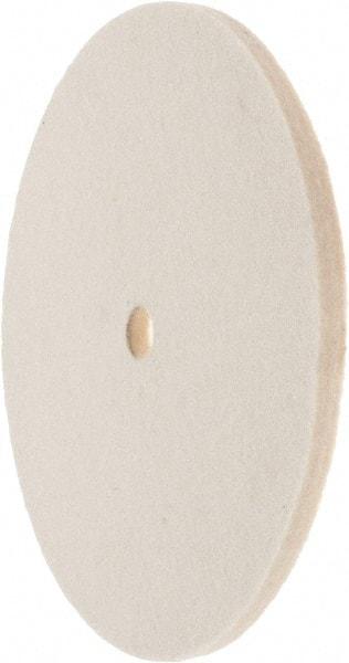 Value Collection - 6" Diam x 1/4" Thick Unmounted Buffing Wheel - 1 Ply, Polishing Wheel, 1/2" Arbor Hole, Medium Density - USA Tool & Supply