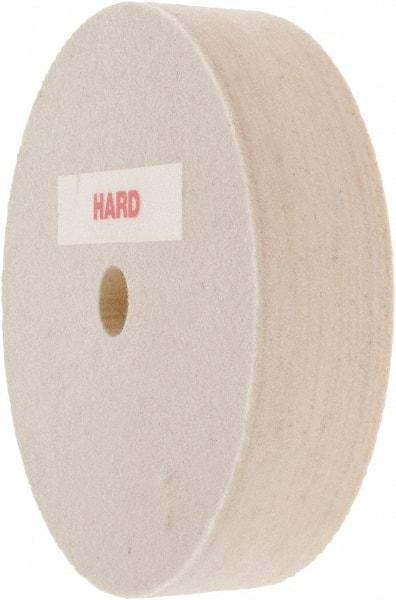 Value Collection - 4" Diam x 1" Thick Unmounted Buffing Wheel - 1 Ply, Polishing Wheel, 1/2" Arbor Hole, Hard Density - USA Tool & Supply