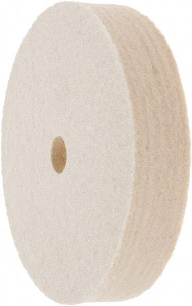 Value Collection - 4" Diam x 3/4" Thick Unmounted Buffing Wheel - 1 Ply, Polishing Wheel, 1/2" Arbor Hole, Medium Density - USA Tool & Supply