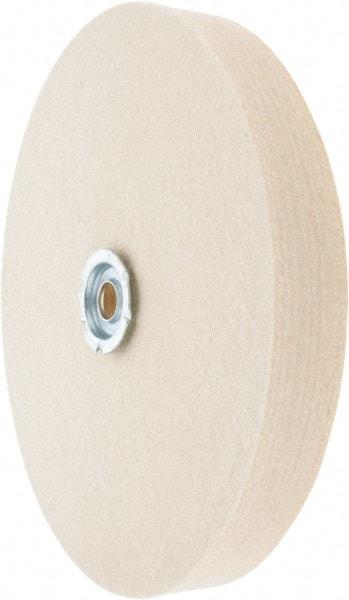 Value Collection - 8" Diam x 1" Thick Unmounted Buffing Wheel - 1 Ply, Polishing Wheel, 1" Arbor Hole, Medium Density - USA Tool & Supply