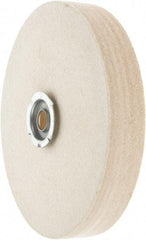 Value Collection - 6" Diam x 1" Thick Unmounted Buffing Wheel - 1 Ply, Polishing Wheel, 1" Arbor Hole, Hard Density - USA Tool & Supply