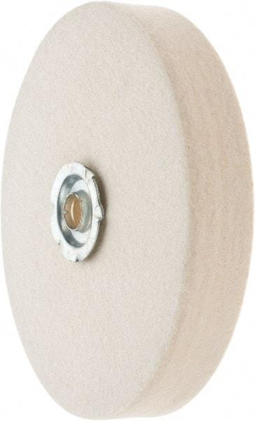 Value Collection - 6" Diam x 1" Thick Unmounted Buffing Wheel - 1 Ply, Polishing Wheel, 1" Arbor Hole, Medium Density - USA Tool & Supply