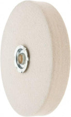 Value Collection - 6" Diam x 1" Thick Unmounted Buffing Wheel - 1 Ply, Polishing Wheel, 1" Arbor Hole, Medium Density - USA Tool & Supply