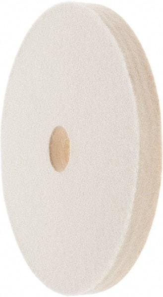 Value Collection - 6" Diam x 1/2" Thick Unmounted Buffing Wheel - 1 Ply, Polishing Wheel, 1" Arbor Hole, Medium Density - USA Tool & Supply