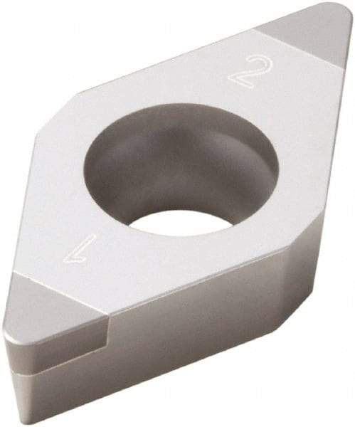 Seco - DCGW32.52 Grade CBN200 PCBN Turning Insert - Uncoated, 55° Diamond, 3/8" Inscr Circle, 5/32" Thick, 1/32" Corner Radius - USA Tool & Supply