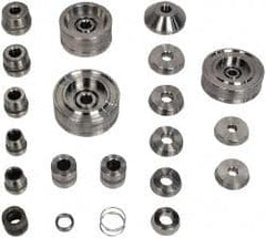 Automotive Brake Lathe Accessories; Type: Adapter Kit; For Use With: Ammco Brake Lathes; Contents: 9492 Self Aligning Spacer; 3125 .5″ Spacer; 9232 (1.33″-2.89″) Double Taper Cone Set; 9310 (1.84″-3.85″) Hubless Cone Set