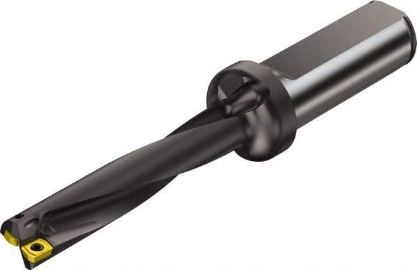Sandvik Coromant - 114.459mm Max Drill Depth, 5xD, 7/8" Diam, Indexable Insert Drill - 2 Inserts, 1" Shank Diam, Straight Shank - USA Tool & Supply