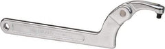 Paramount - 2" to 4-3/4" Capacity, Adjustable Pin Spanner Wrench - 11-3/8" OAL, 1/4" Hook Pin Height - USA Tool & Supply