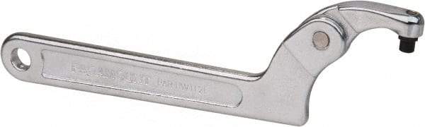 Paramount - 1-1/4" to 3" Capacity, Adjustable Pin Spanner Wrench - 8-1/8" OAL, 7/32" Hook Pin Height - USA Tool & Supply