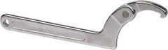 Paramount - 2" to 4-3/4" Capacity, Adjustable Pin Spanner Wrench - 11-3/8" OAL, 3/16" Hook Height - USA Tool & Supply