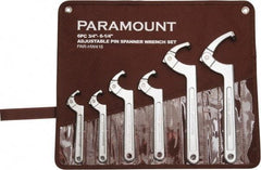 Paramount - 3/4" to 6-1/4" Capacity, Pin Spanner Wrench - 12-1/8" OAL - USA Tool & Supply