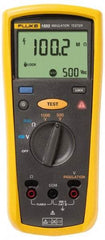 Fluke - Backlight Display, 2,000 Megohm Electrical Insulation Resistance Tester & Megohmmeter - 1,000 VDC Max Test Voltage, Powered by AA Battery - USA Tool & Supply