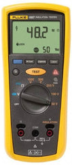 Fluke - Backlight Display, 10,000 Megohm Electrical Insulation Resistance Tester & Megohmmeter - 1,000 VDC Max Test Voltage, Powered by AA Battery - USA Tool & Supply