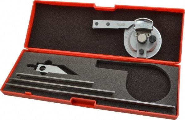 SPI - 6, 8, 12 Inch Long Blade, 360° Max Measurement, Bevel Protractor - Accuracy up to 5 Min, 1° Dial Graduation - USA Tool & Supply