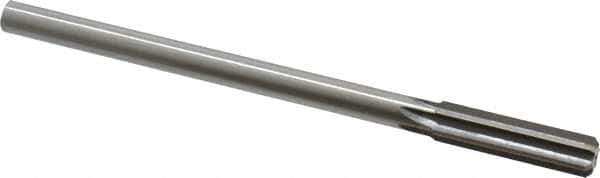 Made in USA - 0.521" High Speed Steel 6 Flute Chucking Reamer - Straight Flute, 0.4355" Straight Shank, 2" Flute Length, 8" OAL - USA Tool & Supply