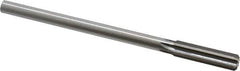 Made in USA - 0.521" High Speed Steel 6 Flute Chucking Reamer - Straight Flute, 0.4355" Straight Shank, 2" Flute Length, 8" OAL - USA Tool & Supply