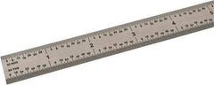 SPI - 72" Long, 1/64, 1/32, 1/16, 1/8" Graduation, Flexible Steel Rule - 10R Graduation Style, 3/4" Wide, Silver, Polished Finish - USA Tool & Supply
