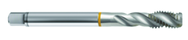 10-32 2B 3-Flute Cobalt Yellow Ring Semi-Bottoming 40 degree Spiral Flute Tap-Bright - USA Tool & Supply