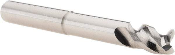 Iscar - 1/2", 3 Flute, Single End, Solid Carbide, 0.03" Corner Radius End Mill - 4-1/2" OAL, Right Hand Flute, 3/4" LOC, Right Hand Cut, 2-1/2" Extended Reach - USA Tool & Supply