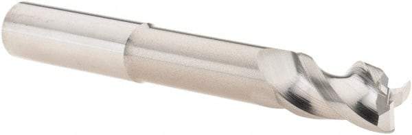 Iscar - 3/8", 3 Flute, Single End, Solid Carbide, 0.03" Corner Radius End Mill - 3" OAL, Right Hand Flute, 0.6" LOC, Right Hand Cut, 1-7/8" Extended Reach - USA Tool & Supply