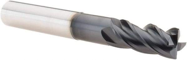 Iscar - 12mm, 4 Flute, Single End, Solid Carbide, 0.6mm Corner Radius End Mill - 95mm OAL, Right Hand Flute, 24mm LOC, Right Hand Cut, 50mm Extended Reach - USA Tool & Supply