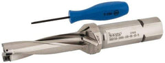 Iscar - 3" Max Drill Depth, 4xD, 3/4" Diam, Indexable Insert Drill - 2 Inserts, 1" Shank Diam, Straight Shank - USA Tool & Supply