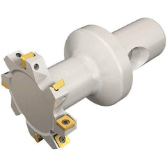 Iscar - Shank Connection, 8mm Cutting Width, 18.9mm Depth of Cut, 63mm Cutter Diam, 10 Tooth Indexable Slotting Cutter - FDN-CF4 Toolholder, Q/XOMT Insert, Right Hand Cutting Direction - USA Tool & Supply
