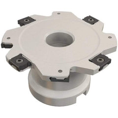 Iscar - Shell Mount A Connection, 0.118" Cutting Width, 22.5mm Depth of Cut, 80mm Cutter Diam, 22mm Hole Diam, 10 Tooth Indexable Slotting Cutter - FDN-LN08 Toolholder, LNET Insert, Right Hand Cutting Direction - USA Tool & Supply
