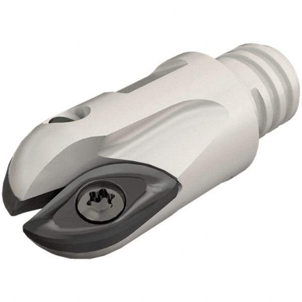 Iscar - 12mm Cut Diam, 9.6mm Max Depth of Cut, 28mm OAL, Indexable Ball Nose End Mill - 20mm Head Length, T08 Modular Connection, BCM-MM Toolholder, BCR D120 Insert - USA Tool & Supply
