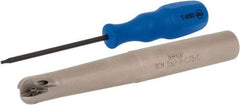 Iscar - 5/8" Cut Diam, 1/2" Max Depth of Cut, 3/4" Shank Diam, 6" OAL, Indexable Ball Nose End Mill - 3.03" Head Length, Straight Shank, BCM Toolholder, BCR D.62 Insert - USA Tool & Supply