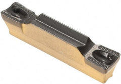 Iscar - 3003GRIP Y Grade IC8250, 3mm Cutting Width Carbide Grooving Insert - 1.8mm Max Depth of Cut, Neutral, 0.3mm Corner Radius, TiCN/Al2O3/TiN Finish - USA Tool & Supply